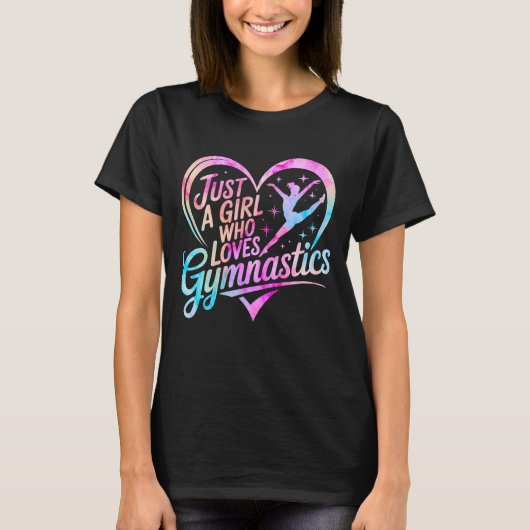 体操が好きなだけの可愛い女の子 Tシャツ (正面)