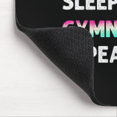 体操が好き女子のためのEat Sleep 体操 Repeat  マウスパッド (コーナー)