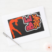 体操が強い 長方形シール (封筒)