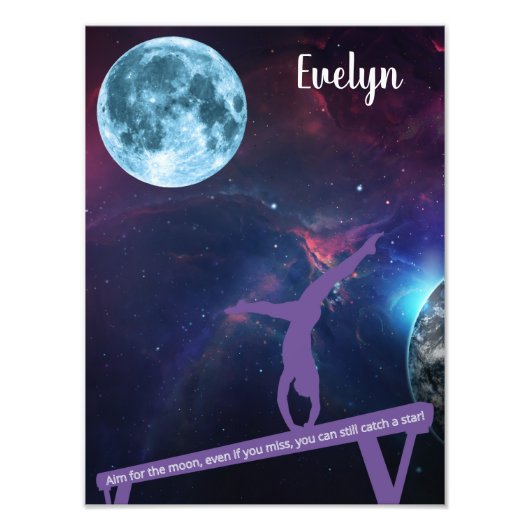 体操が月を目指す フォトプリント            (正面)