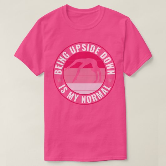 体操が逆さまに私の通常のおもしろいCh Tシャツ (デザイン正面)