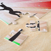 体操きらめくライトパズルパーソナライズされた! ジグソーパズル (側面)