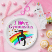 体操きらめく選手 ペーパープレート (パーティー)