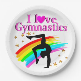 体操きらめく選手 ペーパープレート