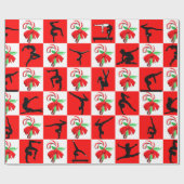 体操すてきクリスマスデザイン ラッピングペーパー (フラット)