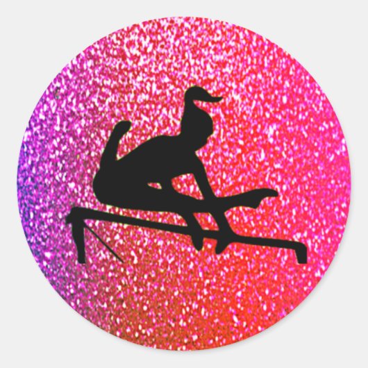 体操でこぼこバースパークルステッカー ラウンドシール (正面)