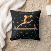 体操でサンタに今年は元気だと伝える クッション (ブランケット)