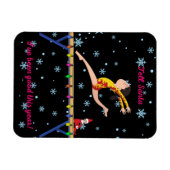 体操でサンタに今年は元気だと伝える マグネット (横)