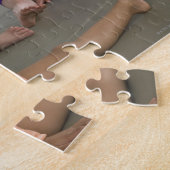 体操でストレッチする女の子 ジグソーパズル (側面)