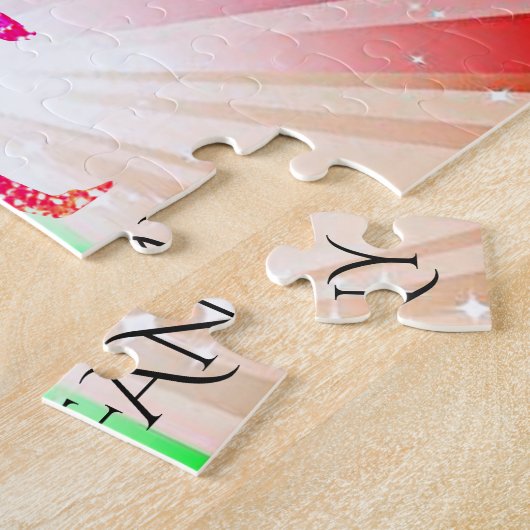 体操でパズルを点灯。 ジグソーパズル (側面)