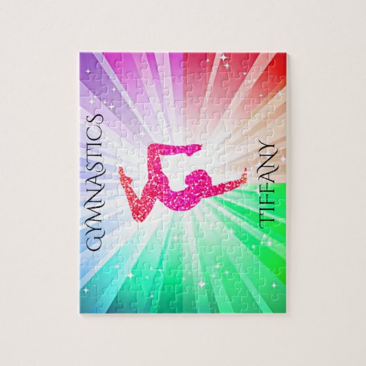 体操でパズルを点灯。 ジグソーパズル (縦)