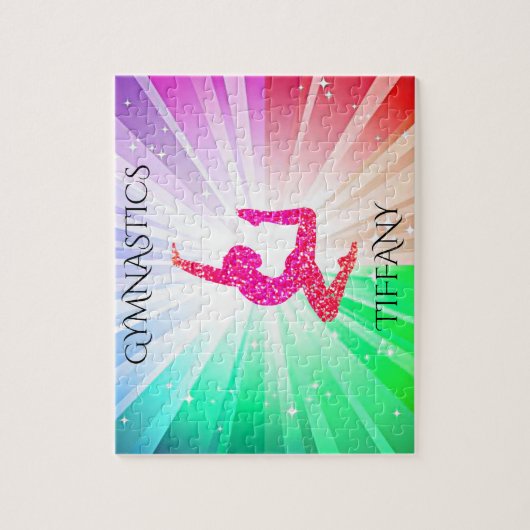 体操でパズルを点灯。 ジグソーパズル (縦)