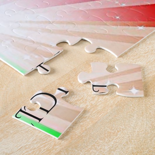 体操でパズルを点灯。 ジグソーパズル (側面)