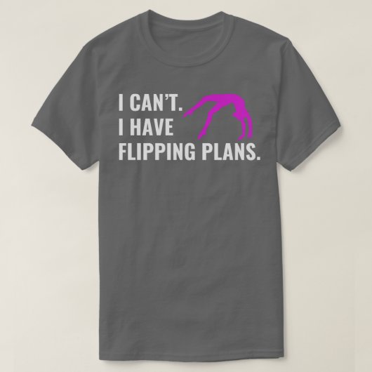 体操でプランを変えてチアリーダーおもしろいを倒す Tシャツ (デザイン正面)
