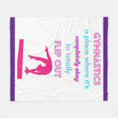 体操で裏返しでいい場所 フリースブランケット (正面(横))