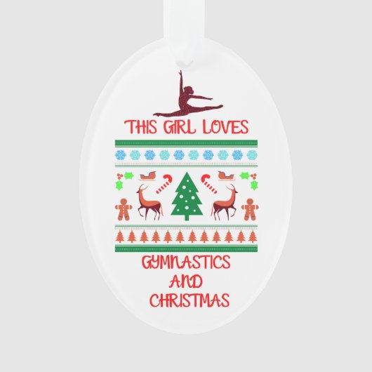 体操とクリスマスが大好き オーナメント (正面)