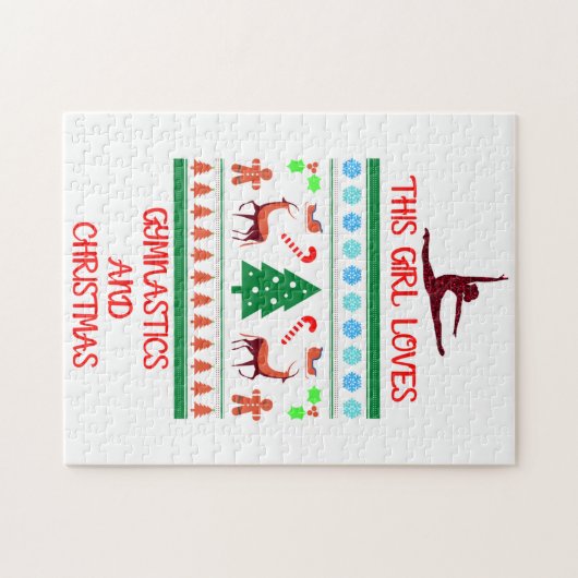 体操とクリスマスが大好き ジグソーパズル (横)