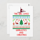 体操とクリスマスが大好き ポストカード (正面/裏面)