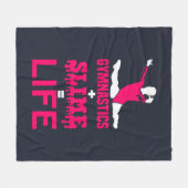 体操とスライムズライフ フリースブランケット (正面(横))