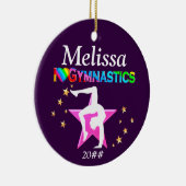 体操とデイテッドパーソナライズされたオーナメントが大好き セラミックオーナメント (右)