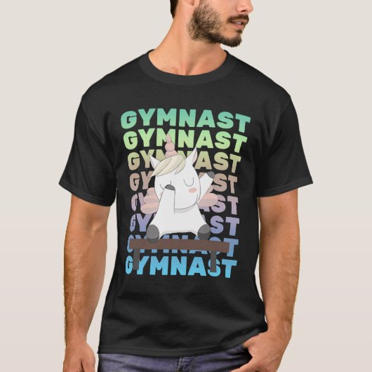 体操とユニコーン 体操スポーツシリーズ Tシャツ (正面)