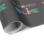 体操と粘り好きな子どもがアスレットを転がる ラッピングペーパー (ロールコーナー)