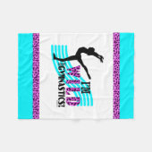 体操について野生 フリースブランケット (正面(横))