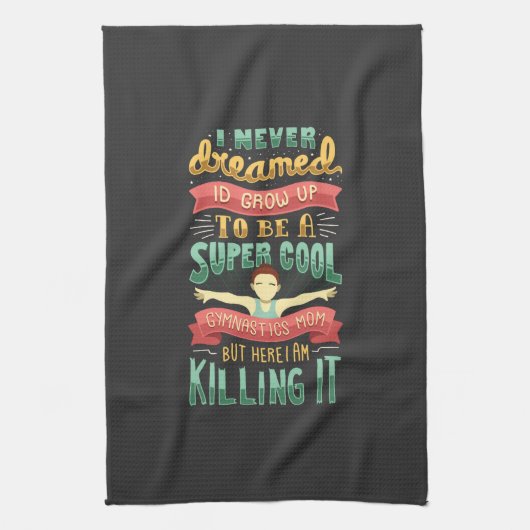 体操のお母さん キッチンタオル (縦)