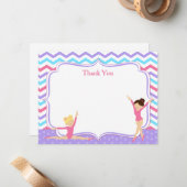 体操のお礼メモ ノートカード (正面/裏面インサイチュ)