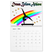 体操のカレ信じンダーを夢見て達成する カレンダー (3月 2026)