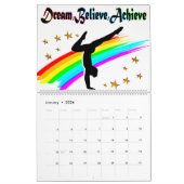 体操のカレ信じンダーを夢見て達成する カレンダー (1月 2026)