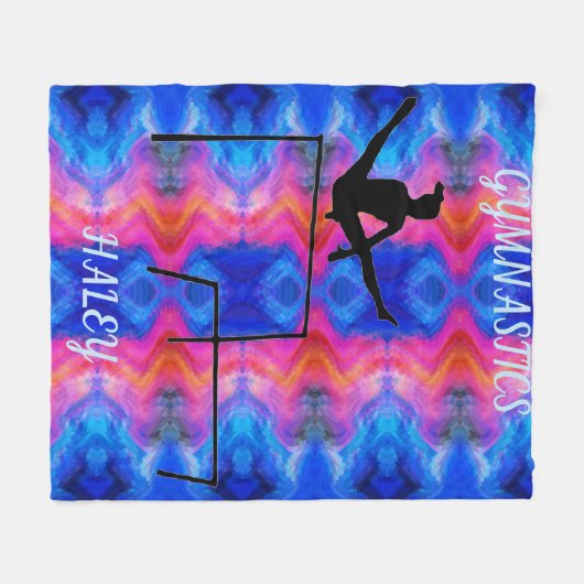 体操のギムナストの凹凸バーフリースブランケット フリースブランケット (正面(横))