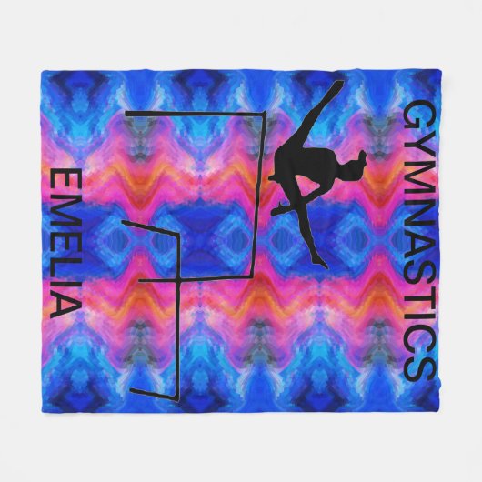体操のギムナストの凹凸バーフリースブランケット フリースブランケット (正面(横))