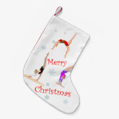 体操のクリスマスのストッキング スモールクリスマスストッキング (正面 (吊り時))