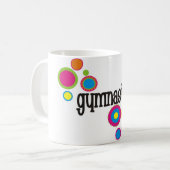 体操のクールな水玉模様 コーヒーマグカップ (正面左)