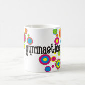 体操のクールな水玉模様 コーヒーマグカップ (中央)