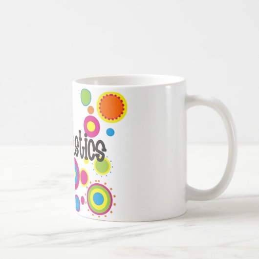 体操のクールな水玉模様 コーヒーマグカップ (右)