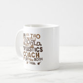 体操のコーチのギフト コーヒーマグカップ (正面左)