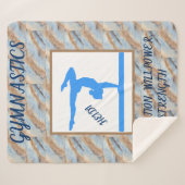 体操のバランスの上で体操選手シェラパ毛布。 シェルパブランケット (正面(横))