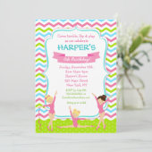 体操のバースデーパーティ招待状 招待状 (スタンド正面)