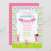 体操のバースデーパーティ招待状 招待状 (正面/裏面)