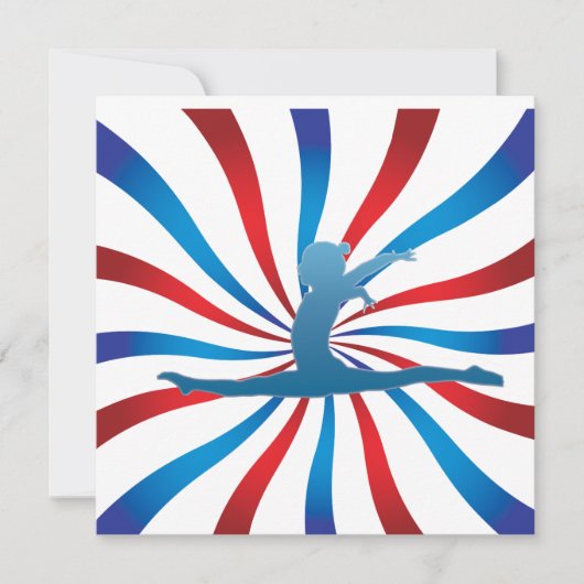 体操のバースデーパーティ招待状 招待状 (正面)