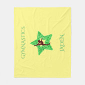 体操のパーソナライズされたスターフリースブランケット。 フリースブランケット (正面)