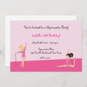 体操のパーティー、倒れかけた招待状 招待状 (正面/裏面)