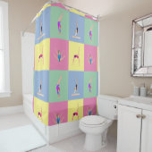 体操のポーズ シャワーカーテン (インサイチュ)