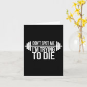 体操のユーモアで死にようとしている私を見おもしろいつけないで カード (黄色い花)