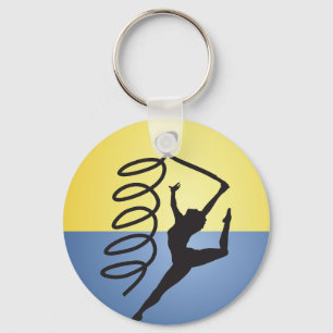 体操のリボンルーチンKeychain キーホルダー