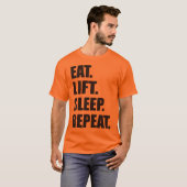 体操の動機づけ食べ- ，リフト，スリープ，リピート Tシャツ (正面フル)