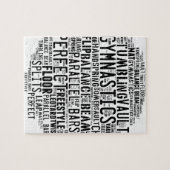 体操の単語の雲のタンブリング ジグソーパズル (横)