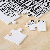 体操の単語の雲 ジグソーパズル (側面)